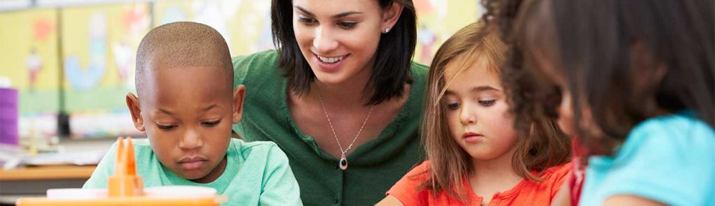 teacher with children