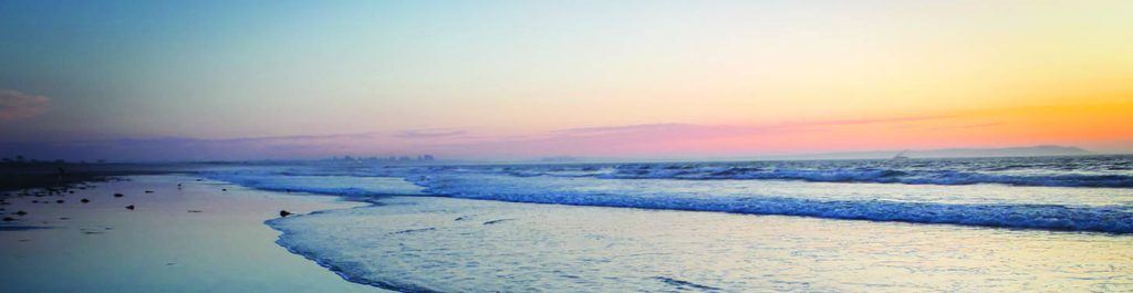 Photo of a beach sunset