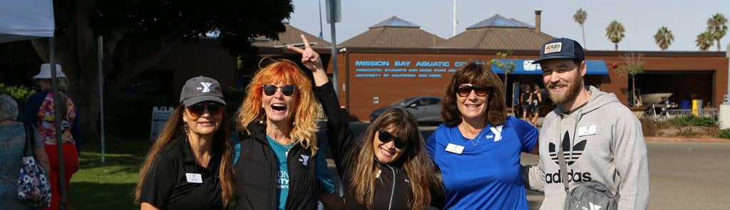 group of adults laughing together