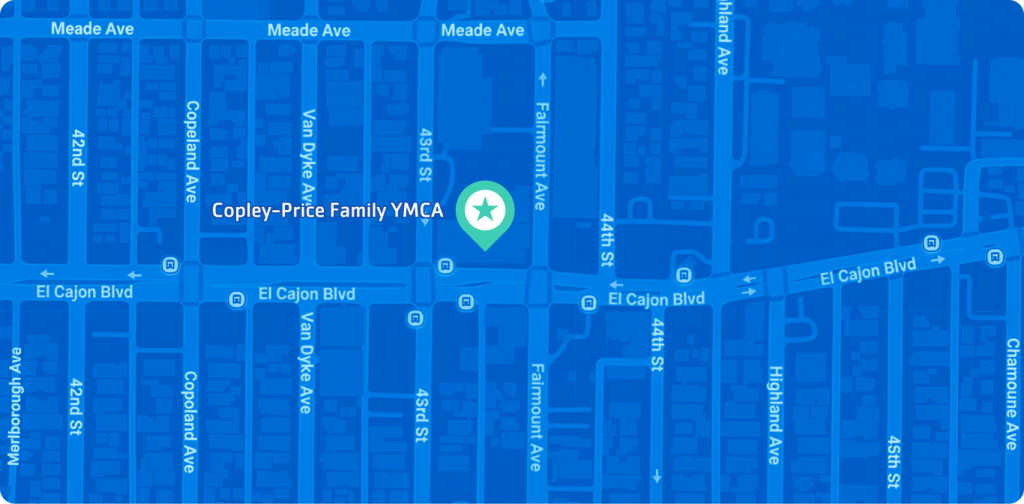 map of area around Copley-Price Y