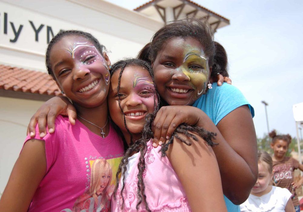 afro american girls youth face painting