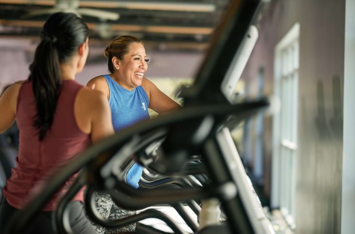 women exercising together