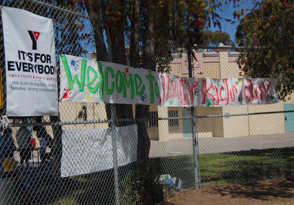 healthy kids day sign