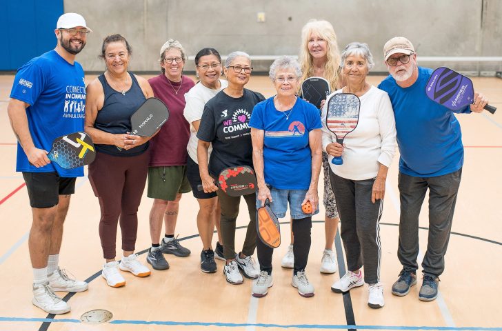 group of pickleball players